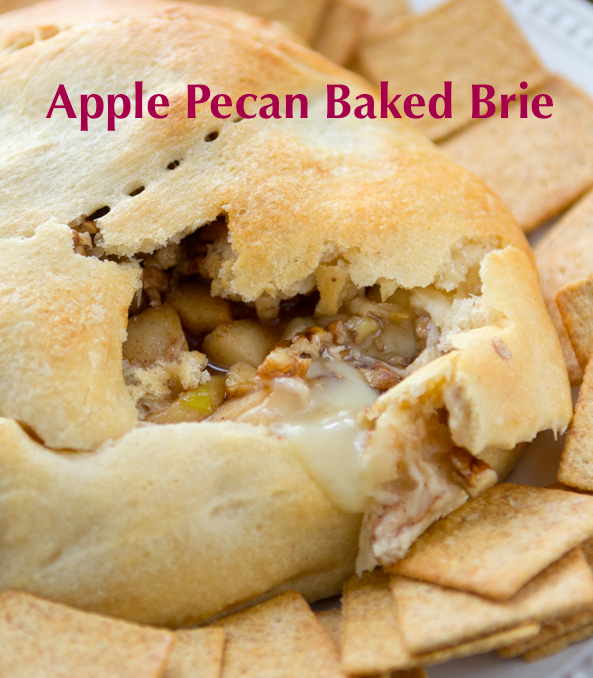 Apple pecan baked brie